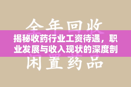 南昌揭秘收药行业工资待遇，职业发展与收入现状的深度剖析